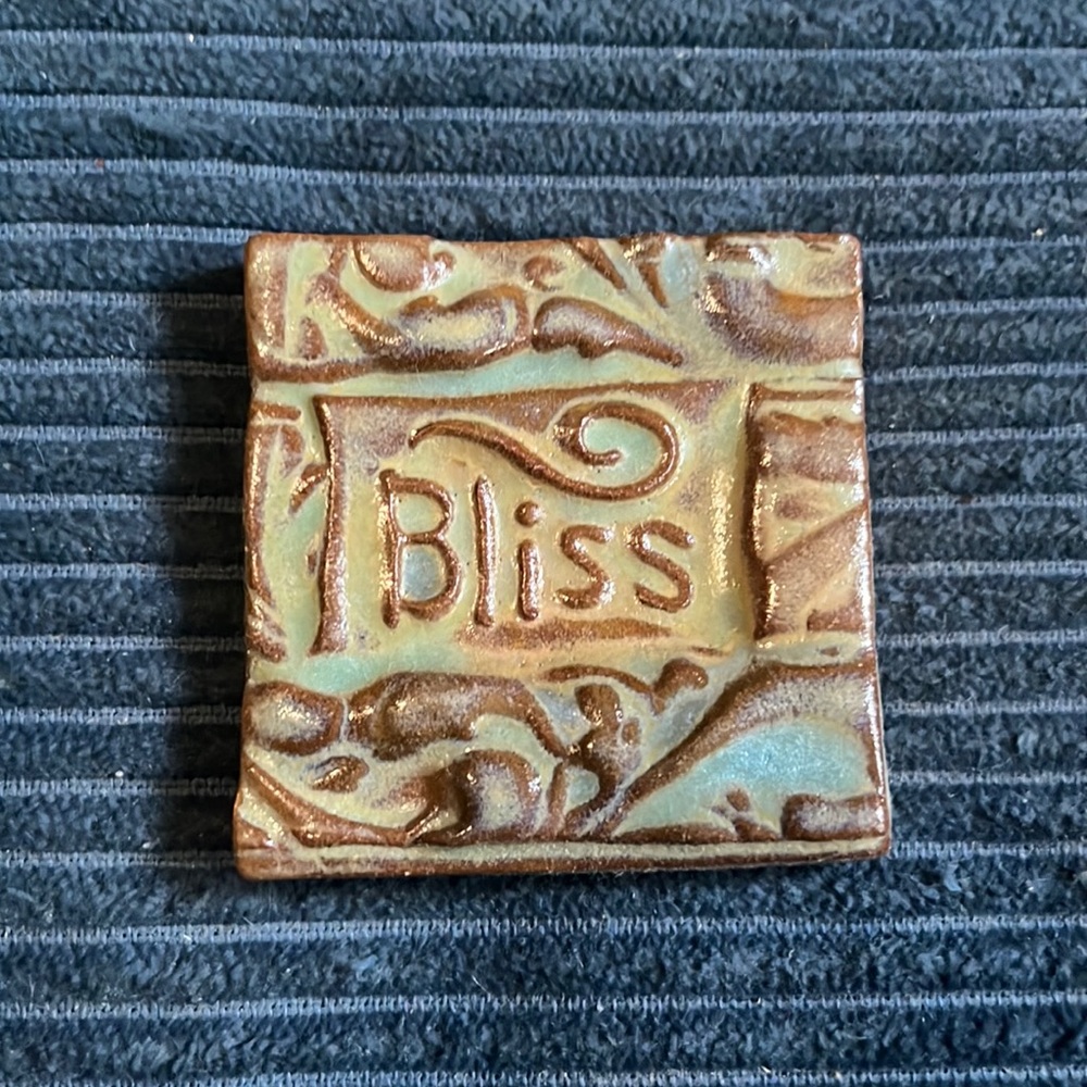 BLISS TileSmile 2x2 Decorative Handmade Ceramic Green Blue Tile